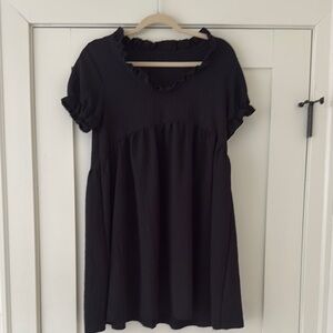 Chic Black Ruffle Dress